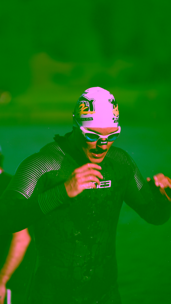 Triathlet mit Breezi Nasenpflaster